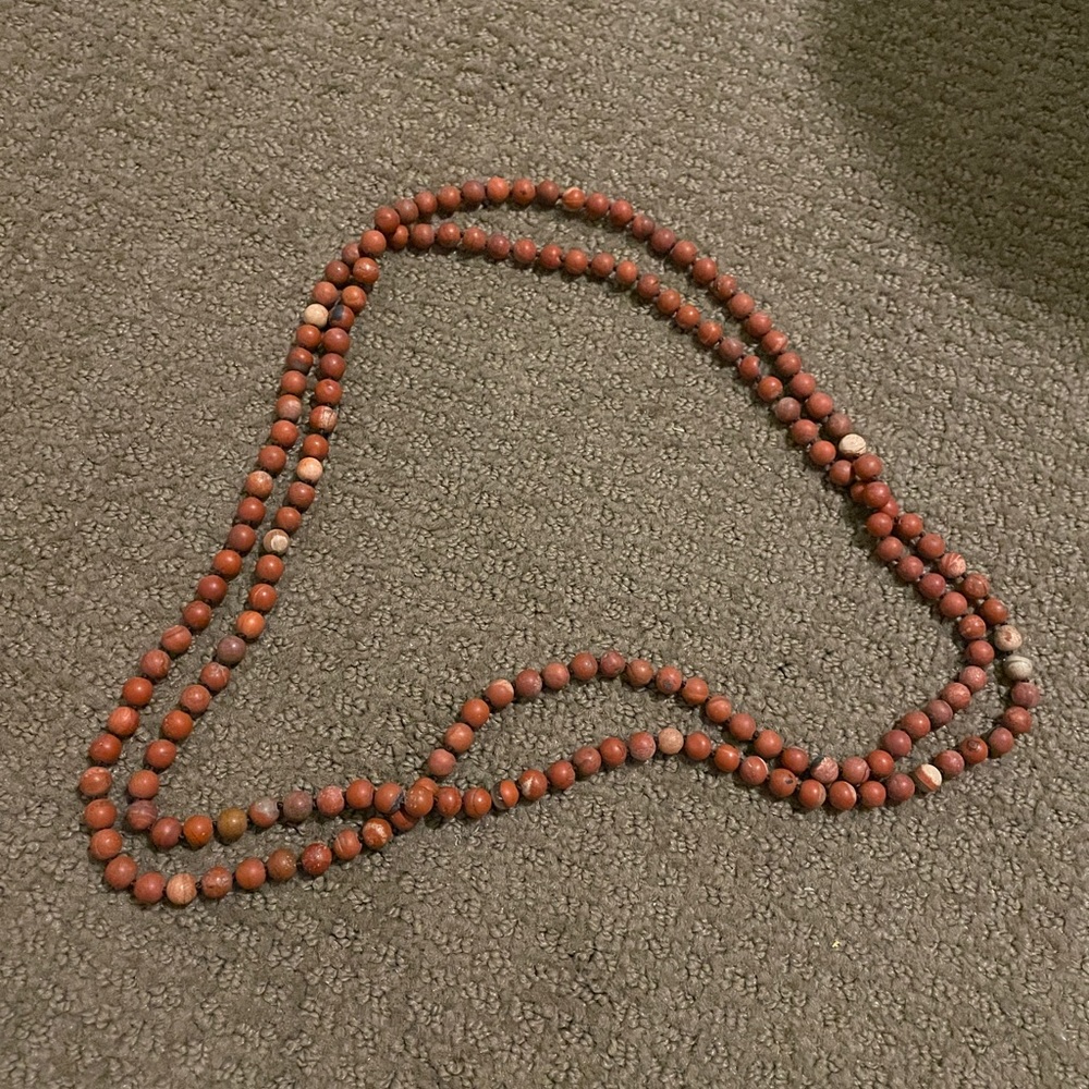Orange beaded necklace